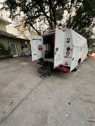 Magnet Plumbing service vehicle on-site for Water Heater Repair in Saugus Canyon